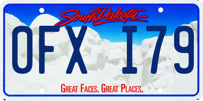 SD license plate 0FXI79