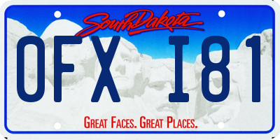 SD license plate 0FXI81