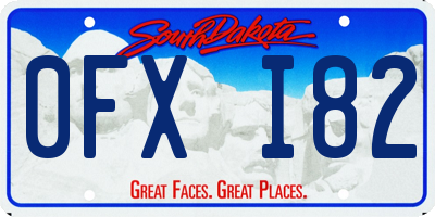 SD license plate 0FXI82