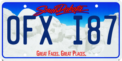 SD license plate 0FXI87