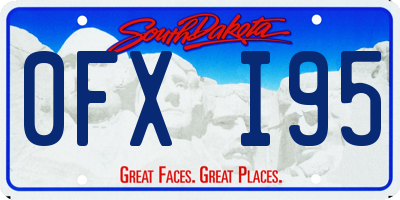 SD license plate 0FXI95