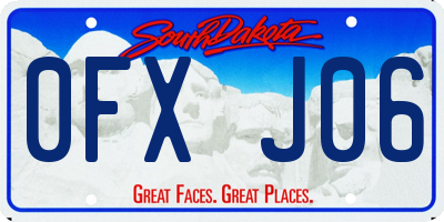 SD license plate 0FXJ06