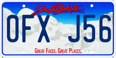 SD license plate 0FXJ56