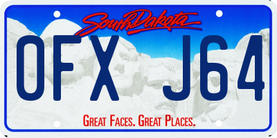SD license plate 0FXJ64