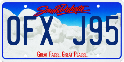 SD license plate 0FXJ95