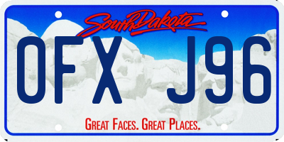 SD license plate 0FXJ96