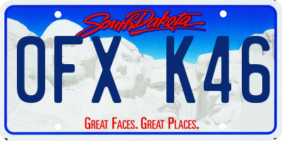 SD license plate 0FXK46
