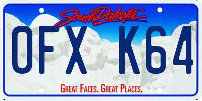 SD license plate 0FXK64