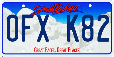 SD license plate 0FXK82
