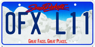 SD license plate 0FXL11