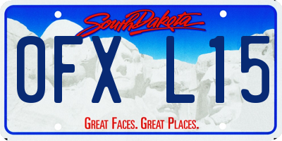 SD license plate 0FXL15