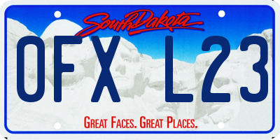 SD license plate 0FXL23