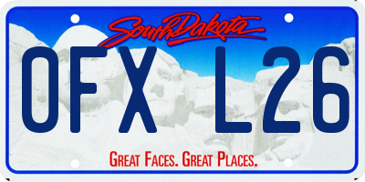 SD license plate 0FXL26