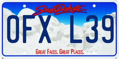 SD license plate 0FXL39