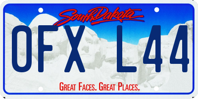 SD license plate 0FXL44