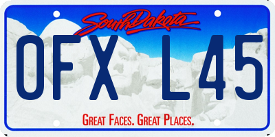 SD license plate 0FXL45