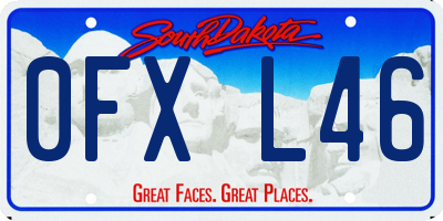 SD license plate 0FXL46