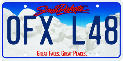 SD license plate 0FXL48