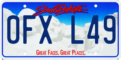 SD license plate 0FXL49