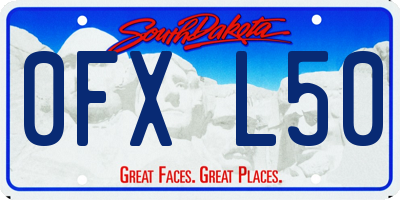 SD license plate 0FXL50