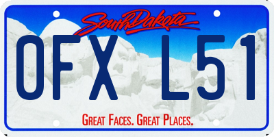 SD license plate 0FXL51