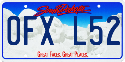 SD license plate 0FXL52