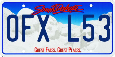 SD license plate 0FXL53