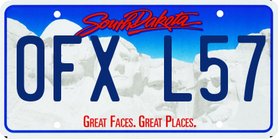 SD license plate 0FXL57