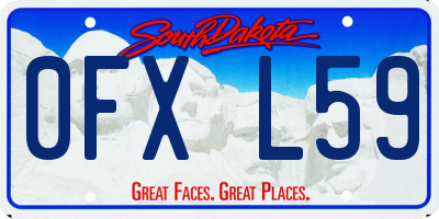 SD license plate 0FXL59