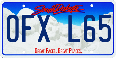 SD license plate 0FXL65