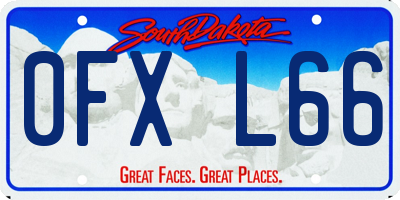 SD license plate 0FXL66