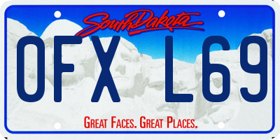 SD license plate 0FXL69