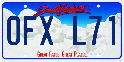 SD license plate 0FXL71