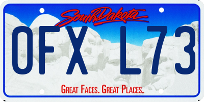 SD license plate 0FXL73