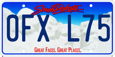 SD license plate 0FXL75