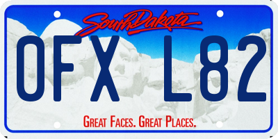 SD license plate 0FXL82