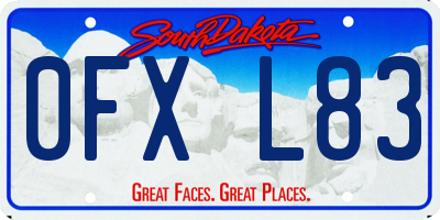SD license plate 0FXL83