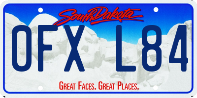 SD license plate 0FXL84