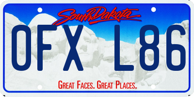 SD license plate 0FXL86