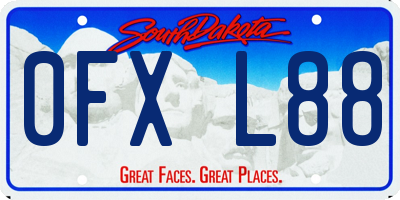 SD license plate 0FXL88