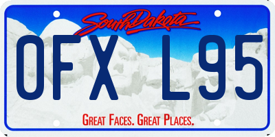 SD license plate 0FXL95
