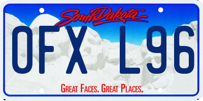 SD license plate 0FXL96