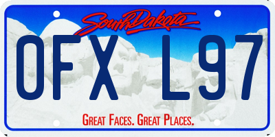 SD license plate 0FXL97