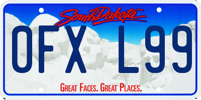 SD license plate 0FXL99