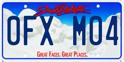 SD license plate 0FXM04