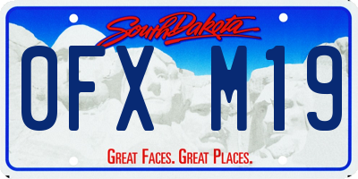 SD license plate 0FXM19