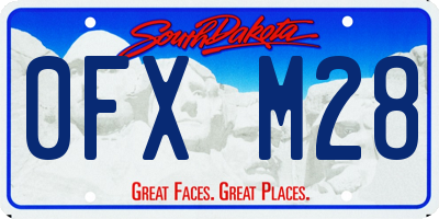 SD license plate 0FXM28