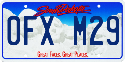 SD license plate 0FXM29