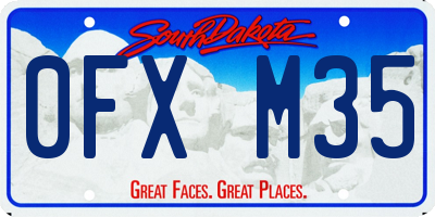 SD license plate 0FXM35