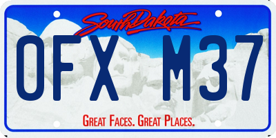 SD license plate 0FXM37
